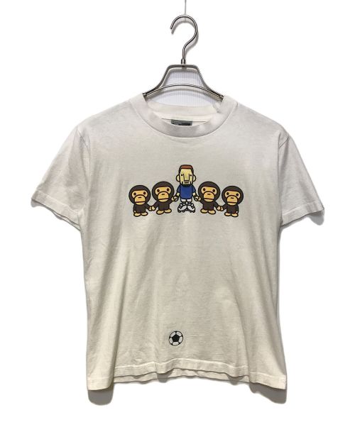 BAPE BY A BATHING APE（ベイプバイアベイシングエイプ）BAPE BY A BATHING APE (ベイプバイアベイシングエイプ) NAKATA.NET コラボプリントTシャツ ホワイト サイズ:Mの古着・服飾アイテム