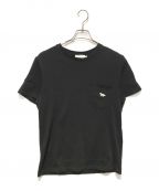 maison kitsuneメゾンキツネ）の古着「TEE-SHIRT QUADRI FOX」｜ブラック