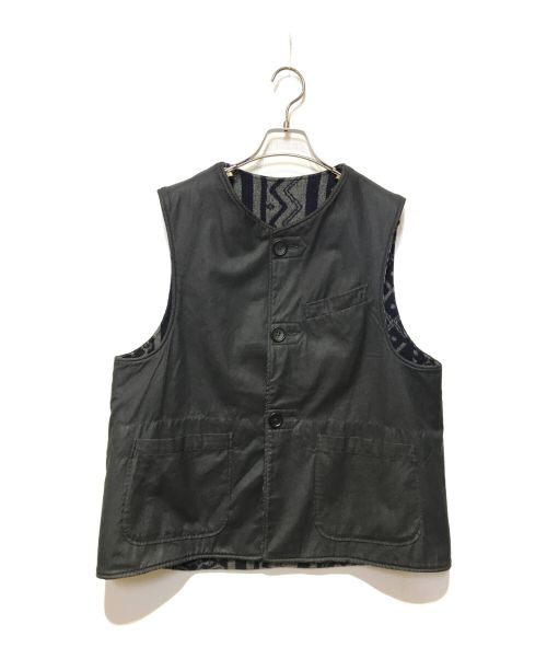 Engineered Garments（エンジニアド ガーメンツ）Engineered Garments (エンジニアド ガーメンツ) Over Vest ネイビー×ブラック サイズ:Lの古着・服飾アイテム