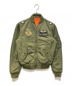 POLO RALPH LAURENポロ・ラルフローレン）の古着「VINTAGE MILITARY BOMBER JACKET」｜カーキ