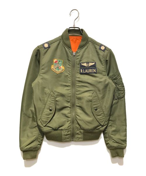 POLO RALPH LAUREN（ポロ・ラルフローレン）POLO RALPH LAUREN (ポロ・ラルフローレン) VINTAGE MILITARY BOMBER JACKET カーキ サイズ:XSの古着・服飾アイテム