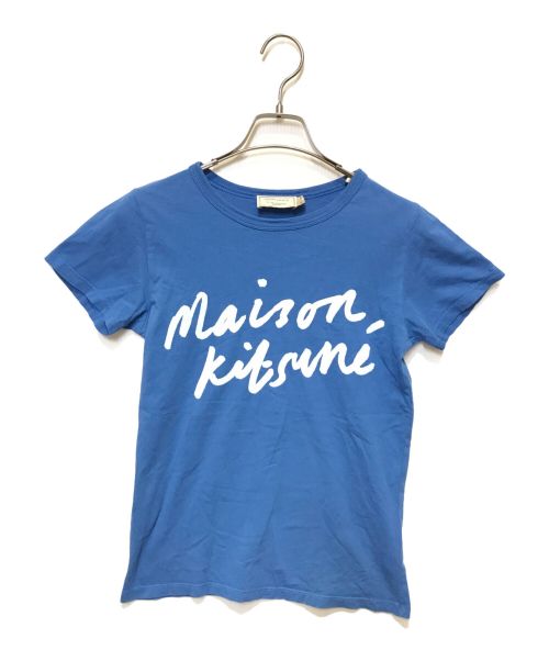 maison kitsune（メゾンキツネ）maison kitsune (メゾンキツネ) プリントTシャツ ブルー サイズ:XSの古着・服飾アイテム