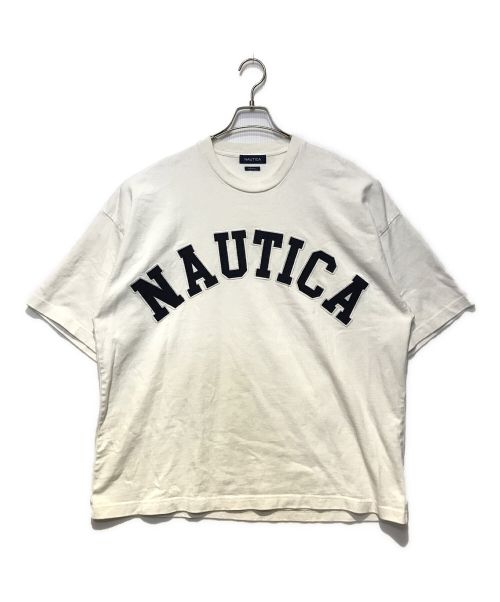 NAUTICA（ノーティカ）NAUTICA (ノーティカ) アーチロゴショートスリーブTシャツ ホワイト サイズ:Lの古着・服飾アイテム