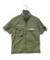 AVIREX（アヴィレックス）の古着「FUNCTIONAL STAND ZIP SHIRT」｜カーキ