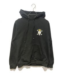 stussy（ステューシー）の古着「クラウンスカルプリントスウェットパーカー」｜ブラック