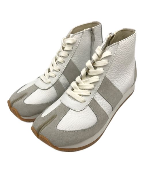 TABITO（タビト）TABITO (タビト) ジャーマントレーナー TRAINING SHOES2 ホワイト×グレー サイズ:38(23-23.5cm相当)の古着・服飾アイテム