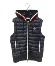 MONCLER（モンクレール）の古着「フーデッドダウンベスト」｜ネイビー