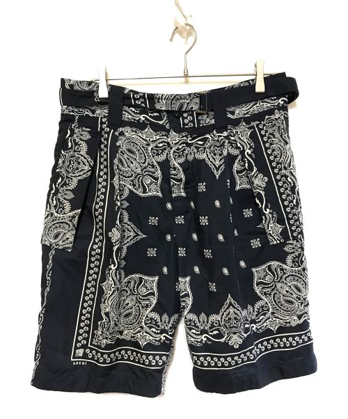 sacai（サカイ）sacai (サカイ) Bandana Printed Shorts ネイビー サイズ:3の古着・服飾アイテム