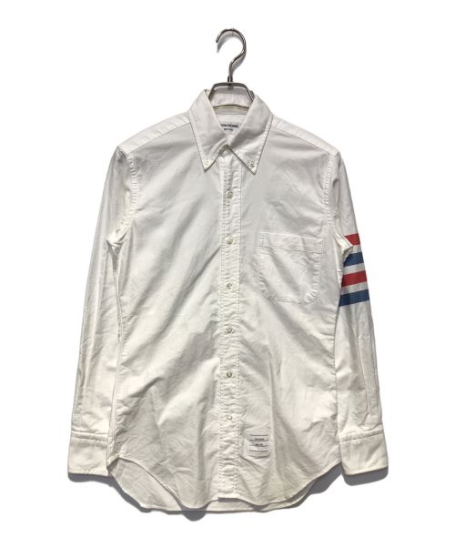 Thom Browne（トムブラウン）Thom Browne (トムブラウン) 4BAR ボタンダウンシャツ ホワイトの古着・服飾アイテム