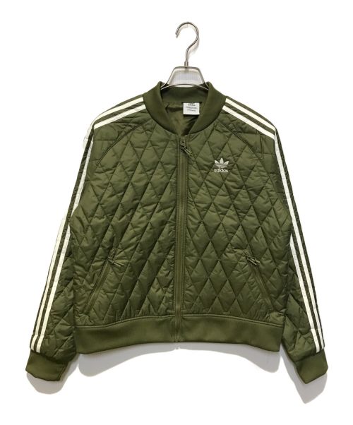 adidas（アディダス）adidas (アディダス) キルティングジャケット カーキ サイズ:Mの古着・服飾アイテム