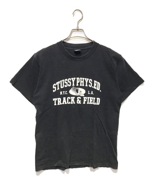 stussy（ステューシー）stussy (ステューシー) ［古着90’S プリントTシャツ ネイビー サイズ:Lの古着・服飾アイテム