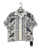 NEIGHBORHOODネイバーフッド）の古着「COSMIC HAWAIIAN SHIRT SS」｜ホワイト×ネイビー