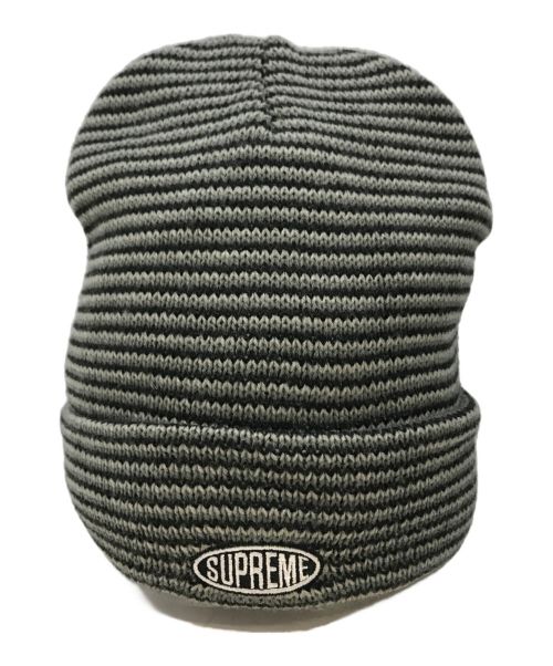 SUPREME（シュプリーム）SUPREME (シュプリーム) Zig Zag Stripe Beanie グレー×ブラック サイズ:下記参照の古着・服飾アイテム