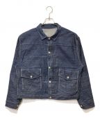 LEVI'S VINTAGE CLOTHINGリーバイス ビンテージ クロージング）の古着「1879 プリーツブラウス ORGANIC リジッド」｜インディゴ