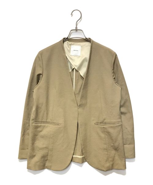 Spick and Span（スピックアンドスパン）Spick and Span (スピックアンドスパン) リネンライクノーカラージャケット ベージュ サイズ:38の古着・服飾アイテム