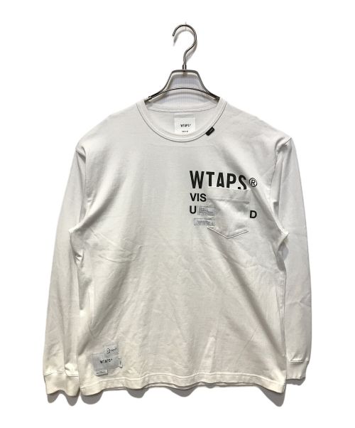 WTAPS（ダブルタップス）WTAPS (ダブルタップス) LS / COPO プリント ポケット 長袖 Tシャツ ホワイト サイズ:X02の古着・服飾アイテム