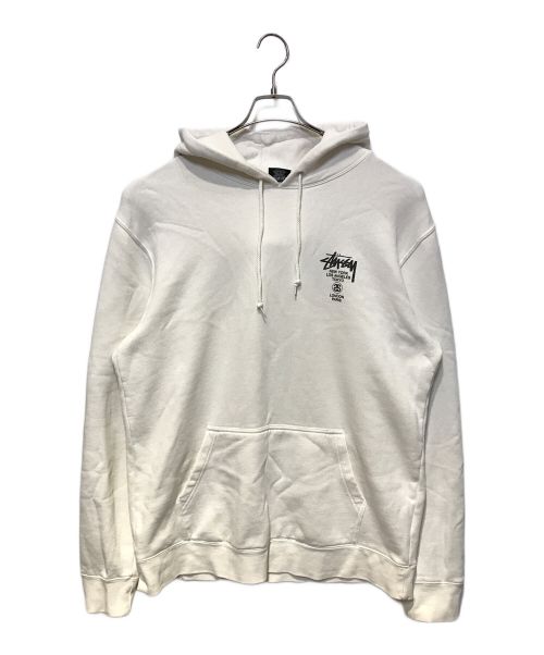 stussy（ステューシー）stussy (ステューシー) ワールドツアーパーカー ホワイト サイズ:XLの古着・服飾アイテム