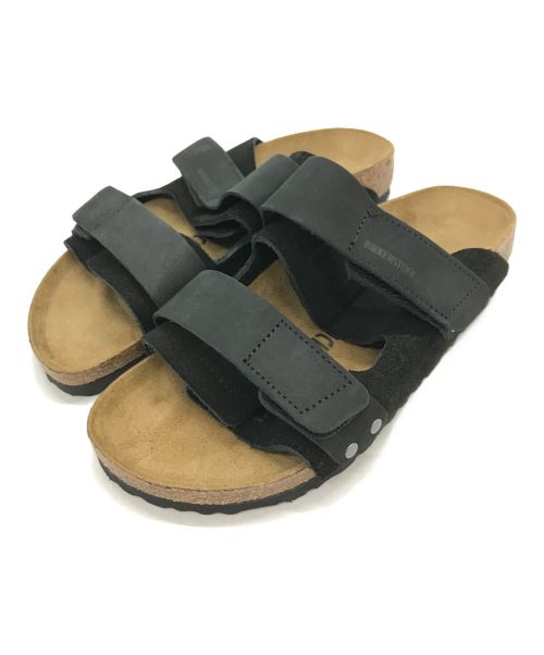 BIRKENSTOCK（ビルケンシュトック）BIRKENSTOCK (ビルケンシュトック) ウジ スエードレザーサンダル ブラック サイズ:24cmの古着・服飾アイテム