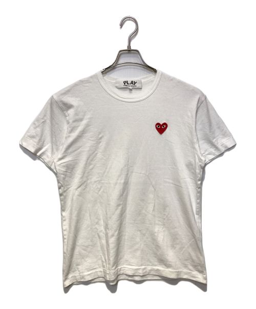 PLAY COMME des GARCONS（プレイ コムデギャルソン）PLAY COMME des GARCONS (プレイ コムデギャルソン) 胸刺繍Tシャツ ホワイト サイズ:Lの古着・服飾アイテム