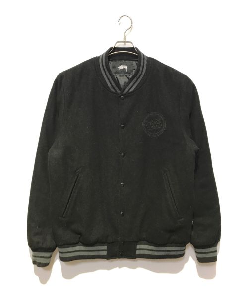 stussy（ステューシー）stussy (ステューシー) スタジャン ブラック サイズ:Lの古着・服飾アイテム