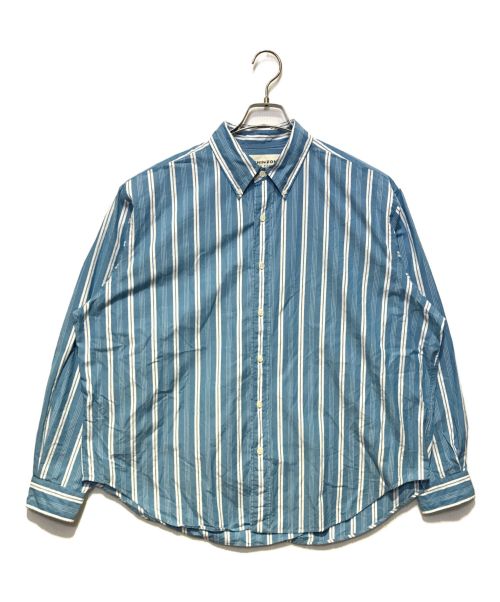 THE SHINZONE（ザ シンゾーン）THE SHINZONE (ザ シンゾーン) STRIPE DADDY SHIRT ブルー×ホワイト サイズ:Sの古着・服飾アイテム