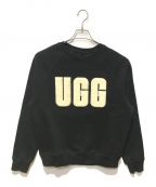 UGGアグ）の古着「Madeline Fuzzy Logo Crewneck」｜ブラック×ホワイト