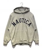 NAUTICAノーティカ）の古着「Arch Logo Sweat Hoodie」｜グレー