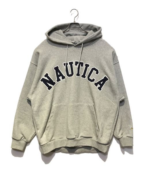 NAUTICA（ノーティカ）NAUTICA (ノーティカ) Arch Logo Sweat Hoodie グレー サイズ:XLの古着・服飾アイテム