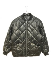 SUPREME（シュプリーム）の古着「22AW キルテッドレザーワークジャケット」｜ブラック