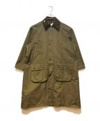 Barbour×BEAMS BOYバブアー×ビームスボーイ）の古着「Balvenie Long Jacket」｜カーキ×ブラウン