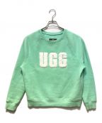 UGGアグ）の古着「MADELINE FUZZY LOGO CREW NECK SWEAT」｜ミントグリーン