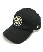 New Era×stussyニューエラ×ステューシー）の古着「SSロゴキャップ」｜ブラック