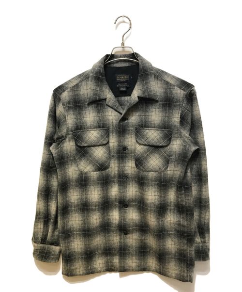 PENDLETON（ペンドルトン）PENDLETON (ペンドルトン) ウォッシャブルウールオープンカラーシャツ グレー×ブラック サイズ:Sの古着・服飾アイテム