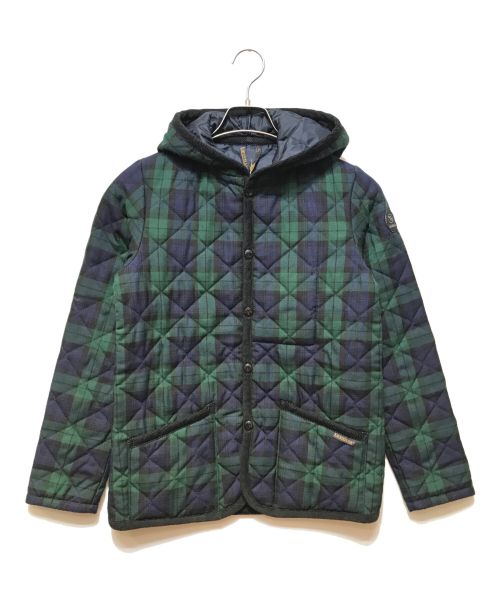 LAVENHAM（ラベンハム）LAVENHAM (ラベンハム) キルティングジャケット ネイビー×グリーン サイズ:36 未使用品の古着・服飾アイテム