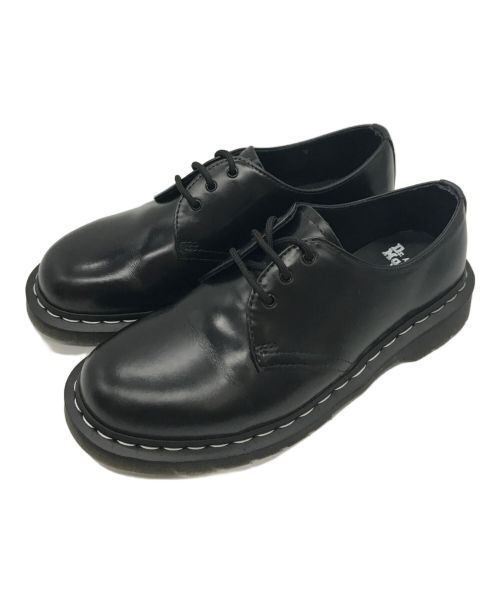 Dr.Martens（ドクターマーチン）Dr.Martens (ドクターマーチン) ホワイトステッチ3ホールシューズ ブラック サイズ:UK8(27cm )の古着・服飾アイテム