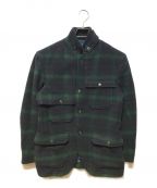 WOOLRICH×BEAMSウールリッチ×ビームス）の古着「ウールハンティングジャケット」｜グリーン×ネイビー