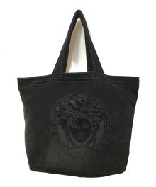 VERSACE（ヴェルサーチ）の古着「ベロアトートバッグ」｜ブラック