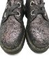 中古・古着 Dr.Martens (ドクターマーチン) メタリックレザーシューズ ブラック×パープル サイズ:UK5（24.0cm）：7000円