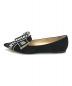 JIMMY CHOO (ジミーチュウ) フラットシューズ ブラック サイズ:38（24cm相当）：12000円