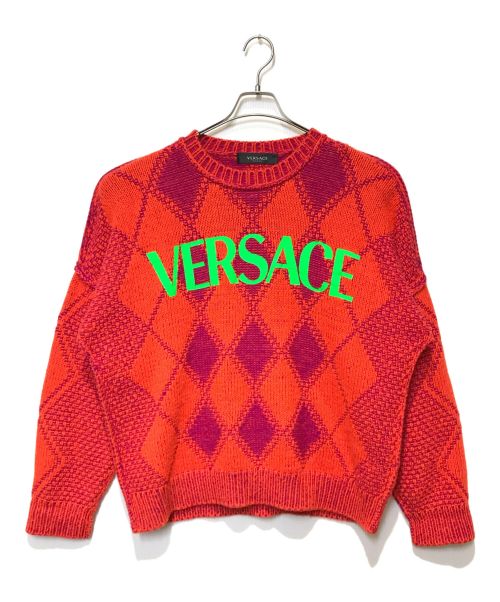 VERSACE（ヴェルサーチ）VERSACE (ヴェルサーチ) ロゴニット レッド サイズ:46（M相当）の古着・服飾アイテム