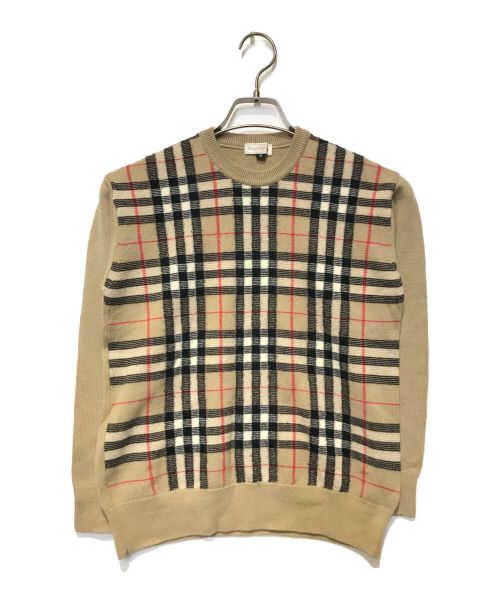 Burberry's（バーバリーズ）Burberry's (バーバリーズ) ノヴァチェックニット ベージュ サイズ:Mの古着・服飾アイテム