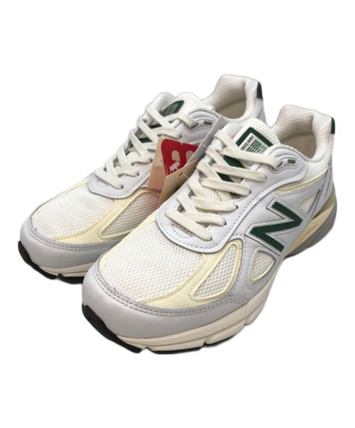 NEW BALANCE（ニューバランス）NEW BALANCE (ニューバランス) ローカットスニーカー ホワイト×グリーン サイズ:26cm 未使用品の古着・服飾アイテム