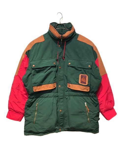 Powderhorn Mountaineering（パウダーホーン マウンテニアリング）Powderhorn Mountaineering (パウダーホーン マウンテニアリング) ［古着］中綿コート グリーン×レッド サイズ:XLの古着・服飾アイテム