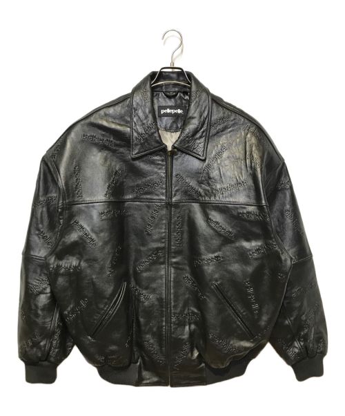 pellepelle（ペレペレ）pellepelle (ペレペレ) ［古着］レザージャケット ブラック サイズ:48（L相当）の古着・服飾アイテム