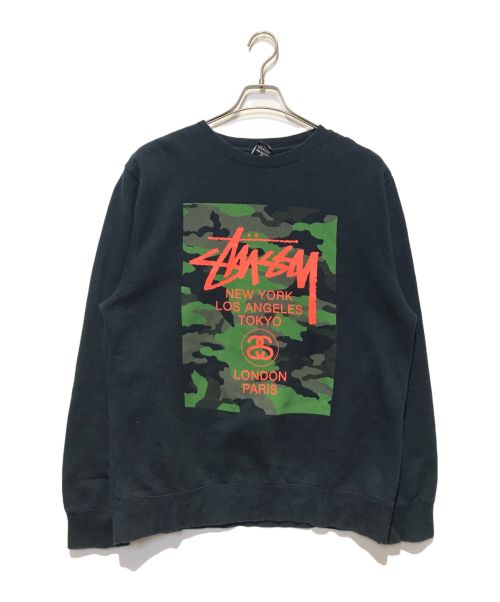 stussy（ステューシー）stussy (ステューシー) ロゴスウェット ネイビー サイズ:XLの古着・服飾アイテム