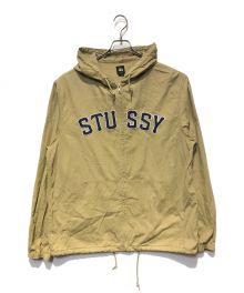 stussy（ステューシー）の古着「アーチロゴ フーデッドジャケット」｜ベージュ