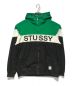 stussy（ステューシー）の古着「ロゴフーデッドジャケット」｜グリーン×ブラック