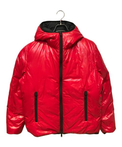 MONCLER（モンクレール）MONCLER (モンクレール) ルミエール リバーシブルダウンジャケット レッド×ブラック サイズ:3の古着・服飾アイテム