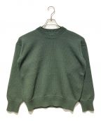 AURALEEオーラリー）の古着「FELT WOOL YARN KNIT P/」｜グリーン