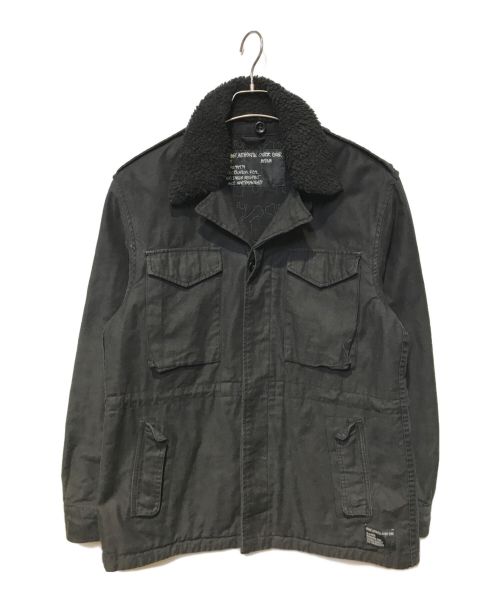 stussy（ステューシー）stussy (ステューシー) 襟ボアミリタリージャケット ブラック サイズ:Mの古着・服飾アイテム